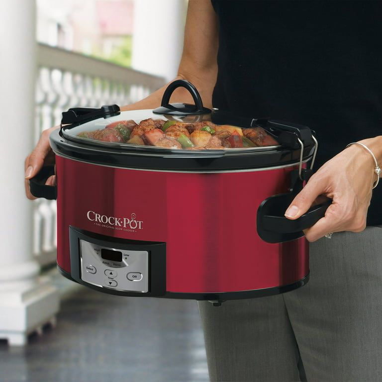 crock-pot sccpvl610-r-a programmable cook and carry oval slow