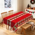thumbnail image 4 of Nanqianyi Poinsettia Rectangle Tablecloth,Waterproof Stain Resistant Christmas Table Cover,52x70 Inch, 4 of 7