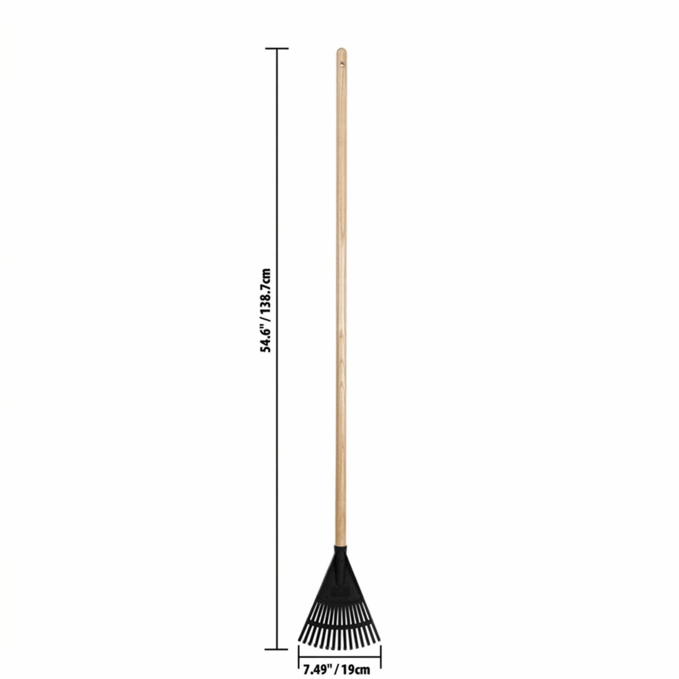 Expert Gardener 8-Inch Wood and Poly Leaf Rake photo 3