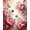 Red, Pattern 4, variant on Flatwoven High Traffic Area Rug, Whimsical Wildflower Tapestry With Artisanal Detail, Non Slip, Stain Resistant, Washable Area Rugs for Living Room, Bedroom(Rose, 4X6)