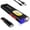 Black XS3, variant on 1500Lumen Slim Tactical Flashlight with Green Laser Combo, 3 Light Sources: White Light & 365nm UV Light, Rechargeable EDC Flashlight, Portable Lighting for Home, Outdoor & Daily Use