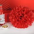 thumbnail image 3 of Red Tissue Pom Poms DIY Tissue Paper Flowers for Birthday Wedding Baby Shower Tea Party Dessert Table Decoration, Pack of 18, 3 of 4