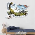 thumbnail image 3 of (A) Adhesivo de pared de dinosaurio 3D, pintura decorativa para sala de estar, dormitorio, habitación de niños, pasillo, entrada, 3 of 5