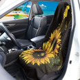 thumbnail image 3 of POLERO 1 Pack Car Seat Towel Cover with Sunflower Guitar, Easy Install, Sweatproof Terry Cloth Protector Compatible with Van Truck Car Interior, 3 of 7