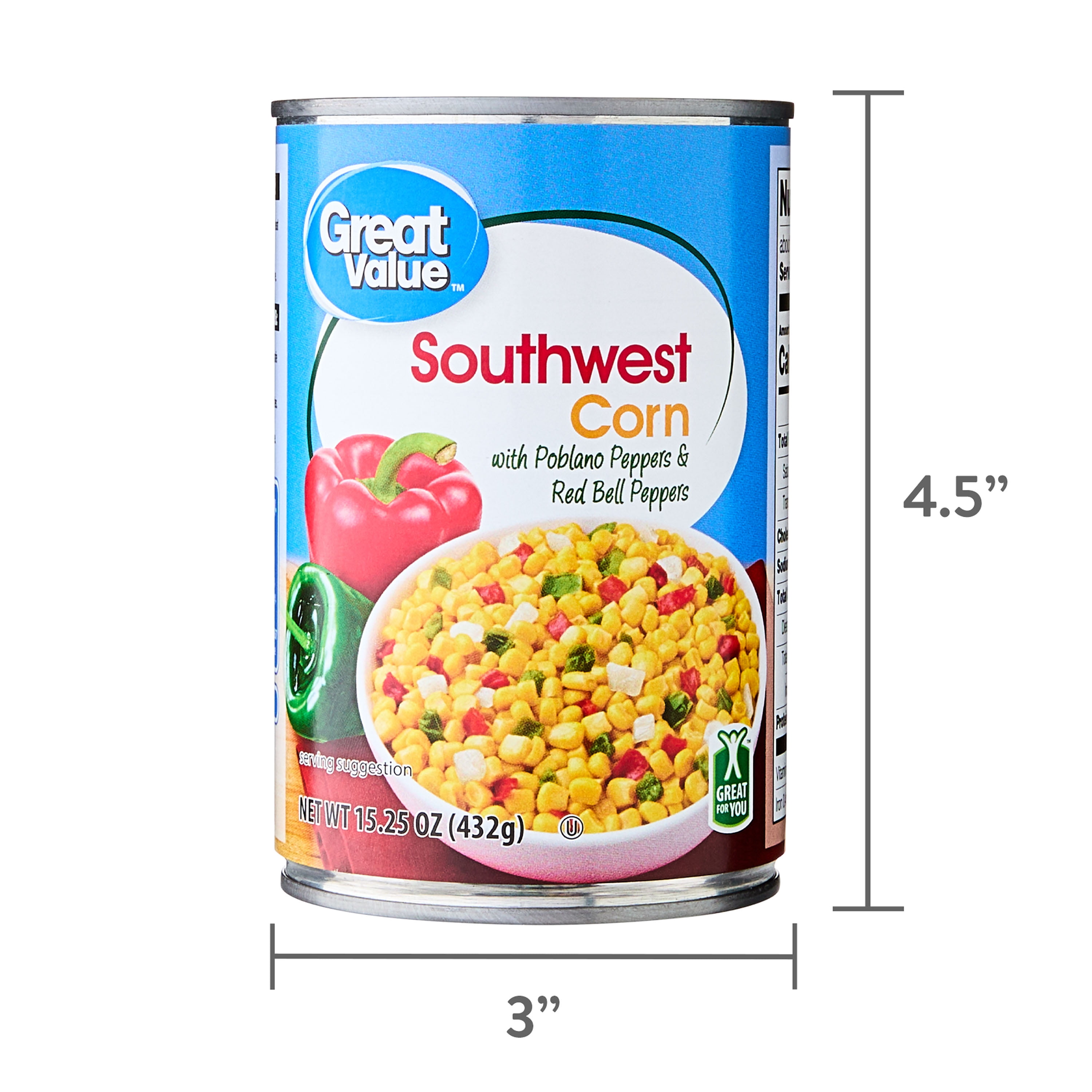 Great Value Southwest Corn, 15.25 oz Can