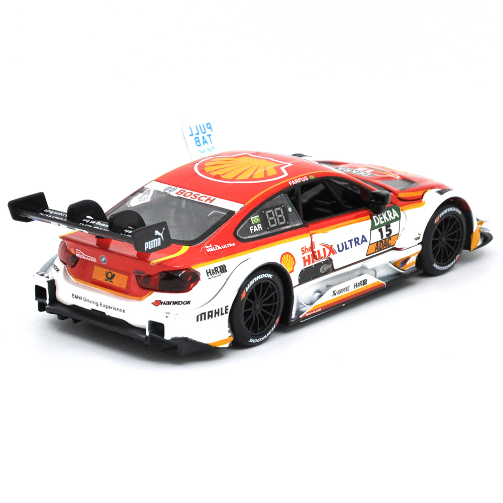 1: 32 Suitable for BMW M4 DTM Alloy Simulation Car Die Casting Model Dynamic Sound and Light Toy Series Collectibles Boy Birthday Gift