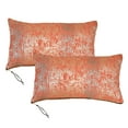 thumbnail image 3 of Home Soft Things Jacquard Chenille Big Zipper Throw Pillow Cover 2 Piece Set - Orange - 14" x 26", 3 of 6