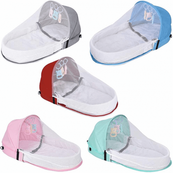 Portable Junior Bed, Soft Foldable Travel Bed With Toy Folding Bed--HAPDEN