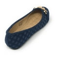 thumbnail image 2 of Victoria K Women's Quilted Denim With Gold Link Ballerina Flats, 2 of 6