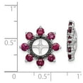 thumbnail image 2 of White Sterling Silver Earring Jackets & Enhancers (06) June Women'S Rhodolite Garnet Round Red Sapphire Blue 17 mm, 2 of 2