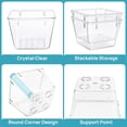 thumbnail image 3 of 6Pcs Drawer Organizers, Desk Drawer Organizer, 4-Size Versatile Bathroom and Vanity Drawer Organizer Trays, Storage Bins for Makeup, Bedroom, Kitchen Gadgets Utensils and Office, Clear, 3 of 7