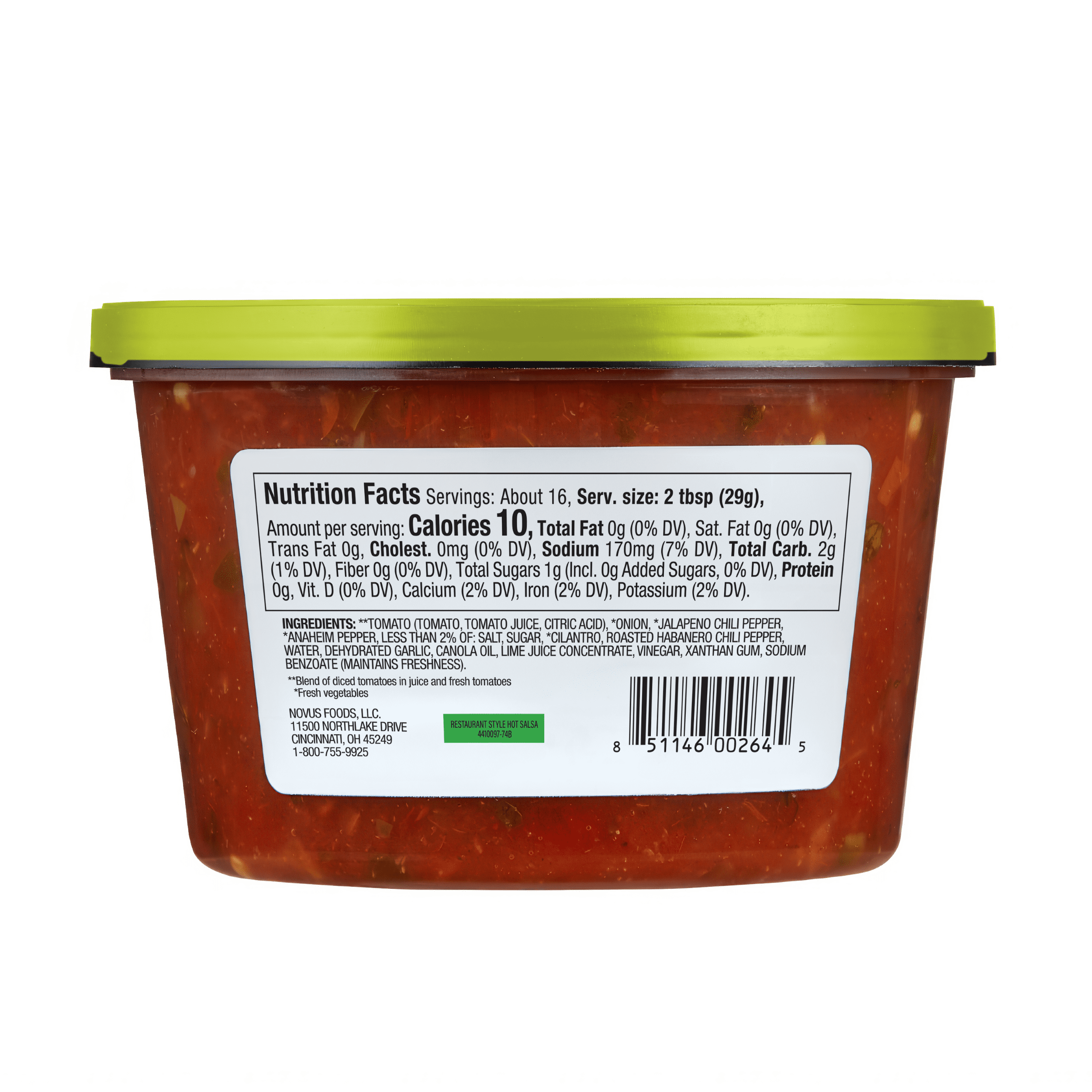 Fresh Cravings Hot Restaurant Style Salsa, 16 oz., Gluten-Free