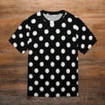 thumbnail image 6 of T Shirt For Men Black And White Polka Dot Print T-Shirt Trendy Modern Art Fashion T-Shirts Basic Tsh, 6 of 7