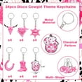 thumbnail image 3 of Disco Cowgirl Party Favors, 24pcs Pink Cowgirl Birthday Bachelorette Party Favors Keychains in 6 Styles Boots Sheepshead Horseshoe Kerchief Hexagram for Western Cowgirl Party Favors, 3 of 7