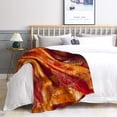 thumbnail image 5 of Yibo Food Bacon Blanket Flannel Soft and Comfortable Anti-static Bed Sofa Blanket, 5 of 7