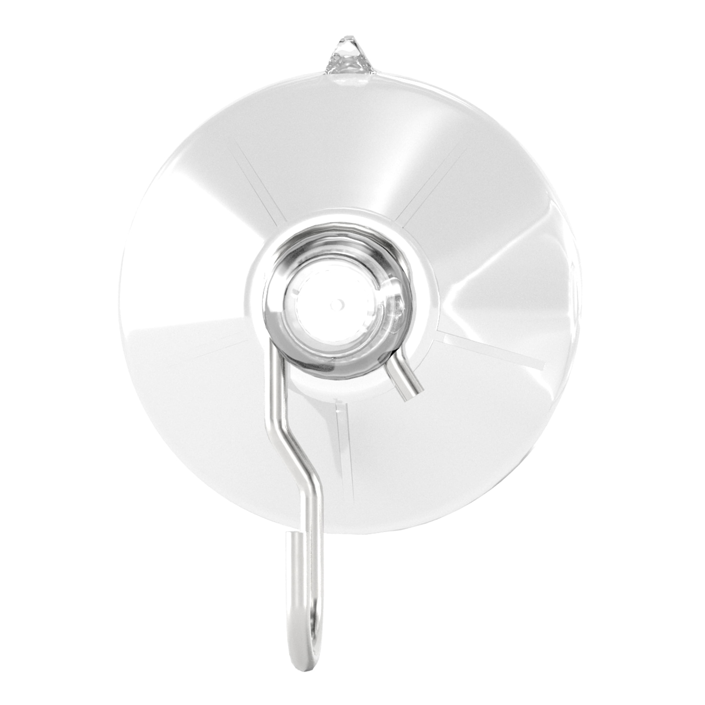 Ook Suction Cup Hooks, Suction Cup Hangers, Large, 5 lbs, PVC, Clear, 3 pack