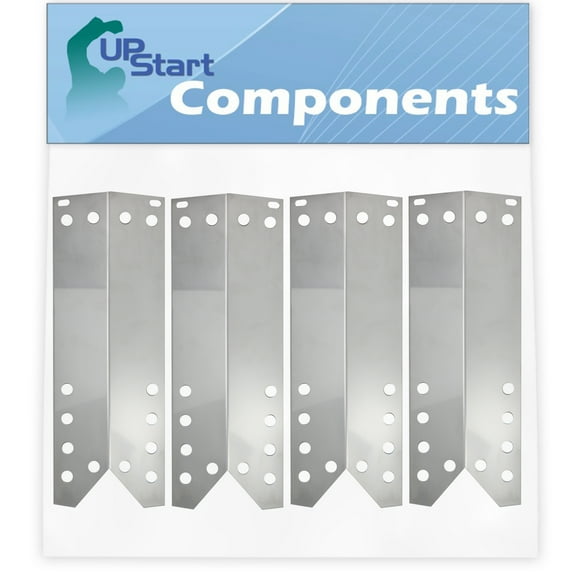 4-Pack BBQ Grill Heat Shield Plate Tent Replacement Parts for Uberhaus 780-0007A - Compatible Barbeque Stainless Steel Flame Tamer, Guard, Deflector, Flavorizer Bar, Vaporizer Bar 15 1/16"