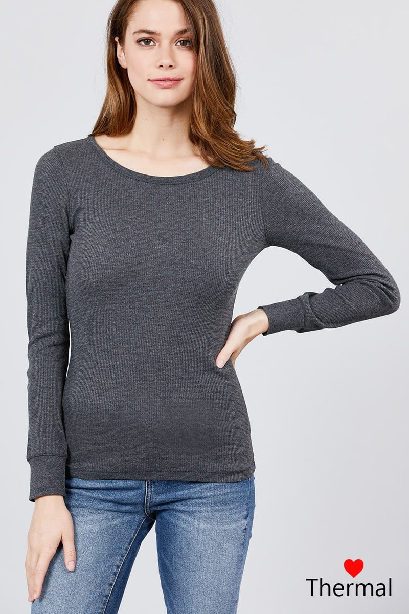 women's high neck thermal top