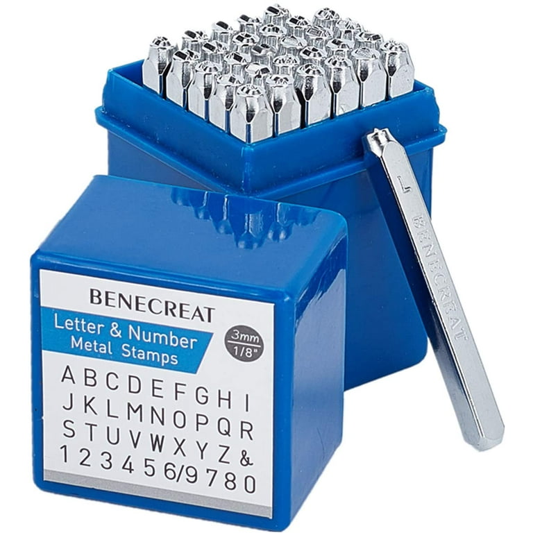 BESTNULE 42PCS Metal Stamping Kit, Number and Letter Stamp