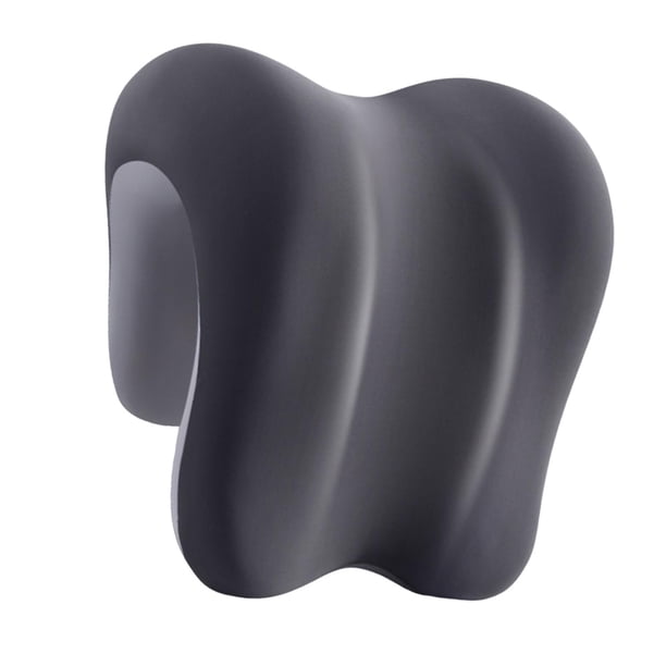 Almohada para siesta de espuma viscoelástica para silla de oficina, soporte para el cuello, reposacabezas extraíble y lavable. Gris de dos tonos