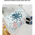 thumbnail image 6 of Shag Bath Rugs Blue Octopus Sea Monster Ocean Coral Plush Soft Fluffy Doormat Floor Carpet,Non-Slip Living Room Bedroom Kitchen Entryway Door Mats Summer Nautical, 6 of 6