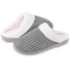 thumbnail image 1 of Pantuflas de invierno para hombre y mujer, de espuma viscoelástica, cálidas, antideslizantes, para interior y exterior, de lana, 1 of 6