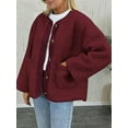 thumbnail image 7 of Cuteduck Women's Sherpa Jacket Warm Winter Casual Plush Lamb Coat S-2XL, 7 of 7