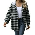 thumbnail image 2 of LOVZFMLL Vestes pour Femmes Décontractées Col Rond Uni Poche Ourlet Fendu T-shirt Ample Manteau, 2 of 7