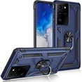 thumbnail image 5 of Compatible with S21 Ultra 5G Case, Extreme Protection Military Armor Dual Layer Protective Cover with 360 Degree Swivel Ring Kickstand Blue, 5 of 15