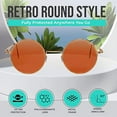 thumbnail image 2 of Sunny Pro Retro Round Sunglasses Small Colored Lens Hippie John Lennon Glasses, 2 of 7
