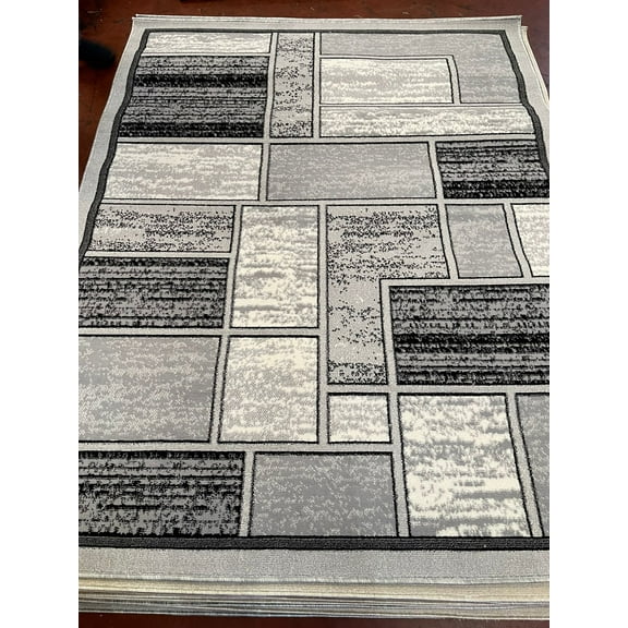 STAR Modern Stylish Living Room Rug DESIGN 1309 - 7'8"x10'8", Grey