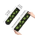thumbnail image 4 of Rateoe Skulls And Cobwebs Pattern Quarter Crew Socks,Toe Seamed Ankle Socks,Cotton Cushioned Breathable Athletic Crew Sports Socks, 4 of 7