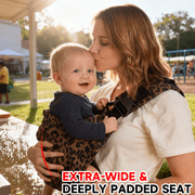Baby Sling Carrier Adjustable Baby Sling -Toddler Sling Comfortable Baby Wrap Carriers Ergonomic-Designed, Travel Friendly Carrying 10-45 LbsLeopard