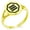 Gold, variant on Stainless Steel Inaba Samurai Crest Minimalist Oval Top Polished Statement Signet Ring