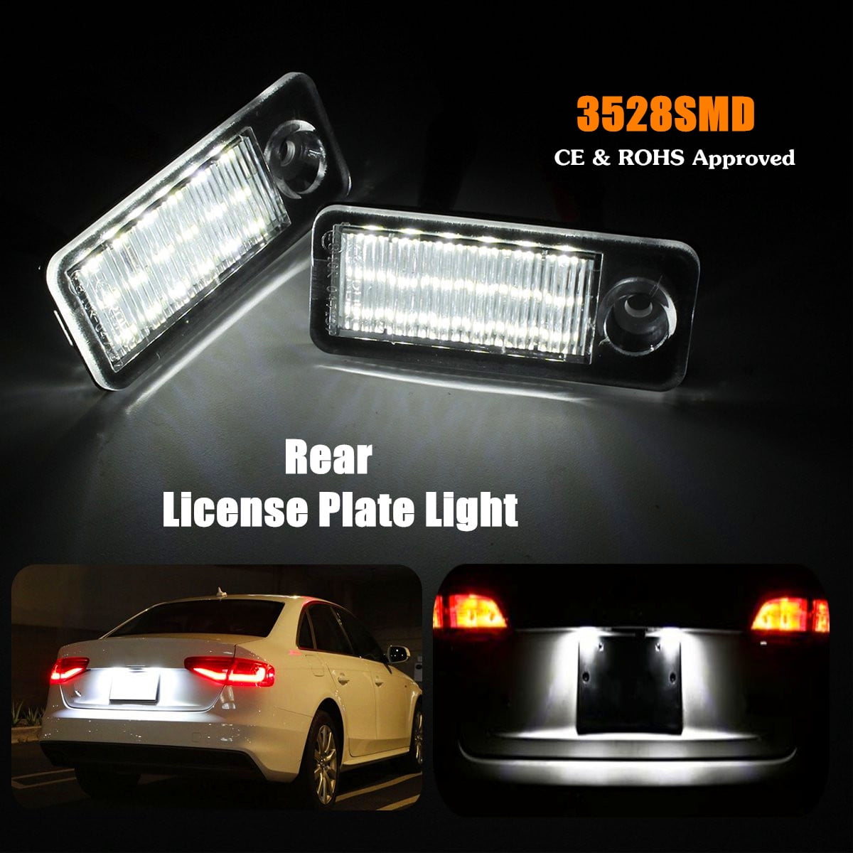 audi a6 number plate light