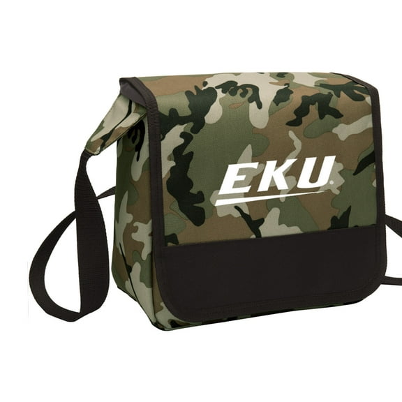 CAMO EKU Lunch Bag Stylish OFFICIAL Eastern Kentucky CAMO Lunchbox Cooler for School or Office - Men or Women