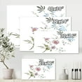 thumbnail image 4 of Designart ' Pink and Blue Wildflowers I ' Traditional Canvas Wall Art Print, 4 of 4
