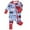Blue, variant on GobdXE Rescue Vehicle Print Two-Way Zip Long Sleeve Baby Sleeper Red Contrast Fold Footless Romper Size:3-6 Months