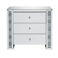 thumbnail image 3 of ACME Sonia 3 Drawer Glass Top Mirrored Console Table, 3 of 6