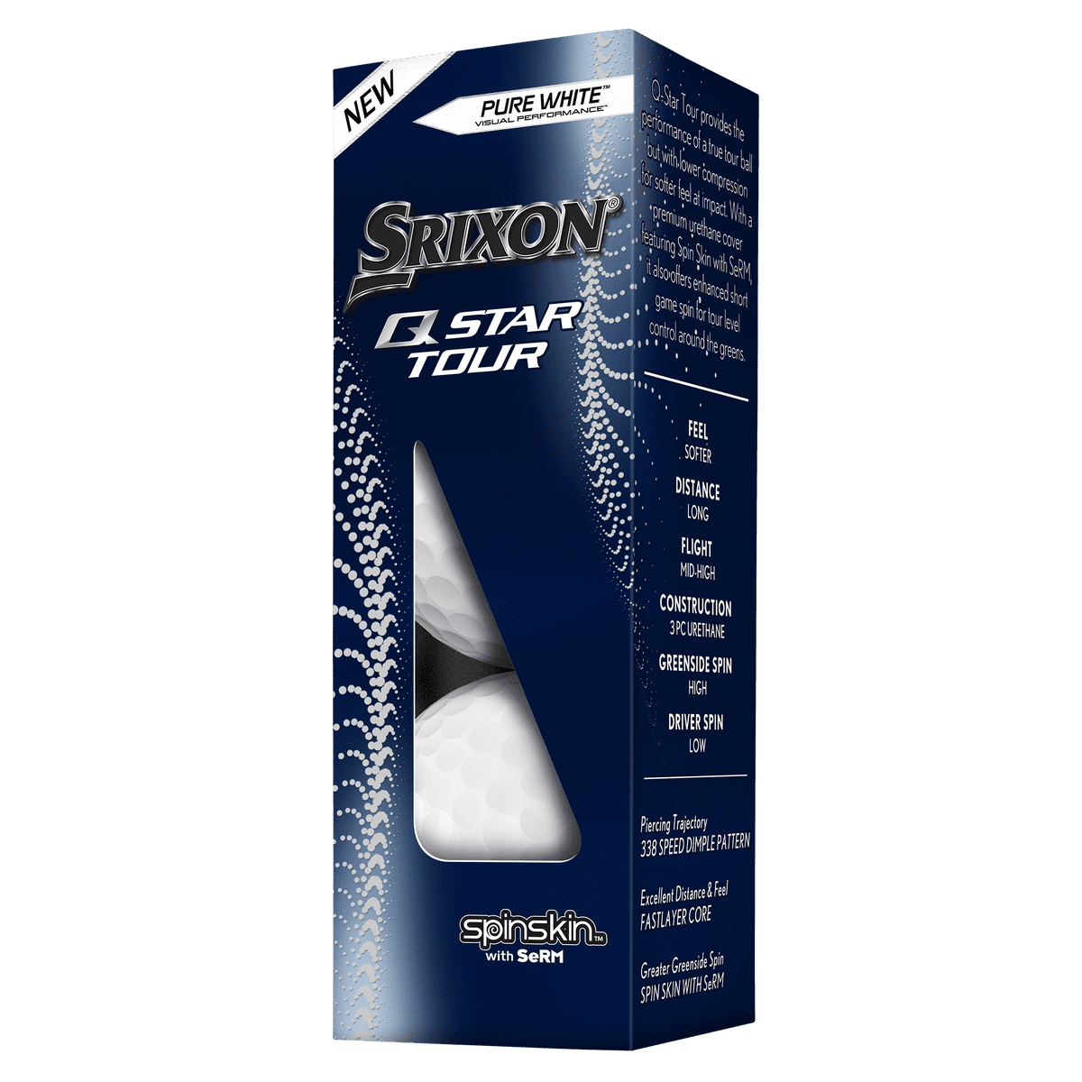 (2 pack) Srixon Q-Star Tour White Golf Ball Dozen
