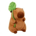 thumbnail image 3 of Peluche de capibara con forma de paraguas de hoja de loto gigante de 30 a 85 cm, conejo, rana, dinosaurio, capibara, 3 of 5