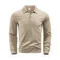 thumbnail image 6 of Snndgx Shirts for Men Collared Neck Long Sleeve 1/4 Button Outdoor Actives Casual Going out Shirts, 6 of 8