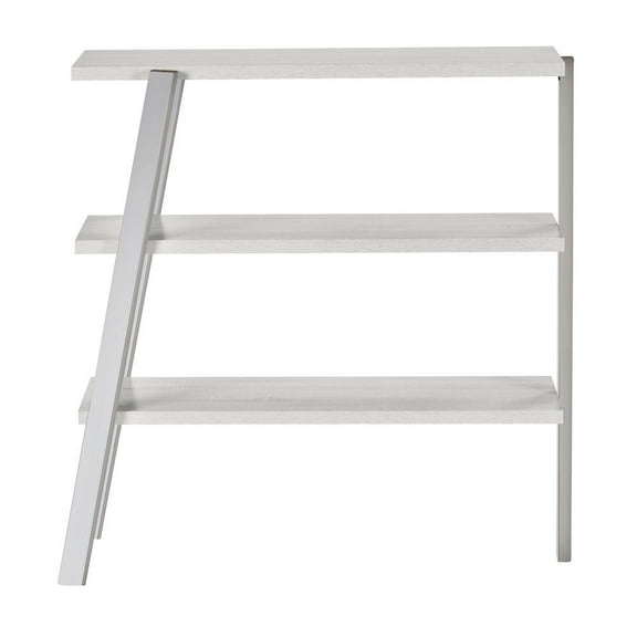 Mirella 3 Shelf Bookshelf in White Ash