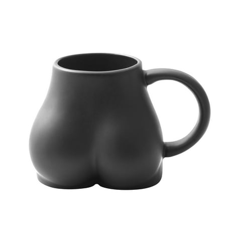 

Sukalun Butt Mug | Novelty Ceramic Coffee Mug | Funny Tea Cup 300ml Butt Ceramic Coffee Mug Buttock Mug Cup for Coffee Milk Tea Juice White