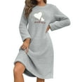 thumbnail image 7 of Censtreet Nightgowns for Women Long Sleeve Winter Nightgown Long Sleepwear Fuzzy Sleep Shirt Soft Warm Night Gown, 7 of 7