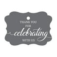 thumbnail image 1 of 100 Pcs Custom Paper Tags Thank You For Celebrating Wedding Favor Gift Hang Tags, 1 of 1