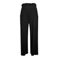 thumbnail image 4 of QHFBli Wide Leg Pants for Women High Wasited Baggy Palazzo Pants Casual Pull On Bell Bottom Smocked Elastic Waist Pants, 4 of 5