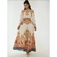 thumbnail image 7 of Printed A-Form Maxi Dress with Belt, 7 of 7
