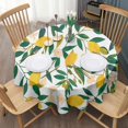 thumbnail image 3 of Cute Lemon Fruits Round Table Cloth,Wrinkle Resistant Table Cover with Polyester,Waterproof Reusable Tableclothes for Weeding Birthday Tea Party Decorations (Round,60x60inch), 3 of 6