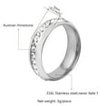 thumbnail image 6 of [Clearance]Stainless Steel White Cubic Zirconia Eternity Ring Wedding Band Ring for Women 5mm, 6 of 6
